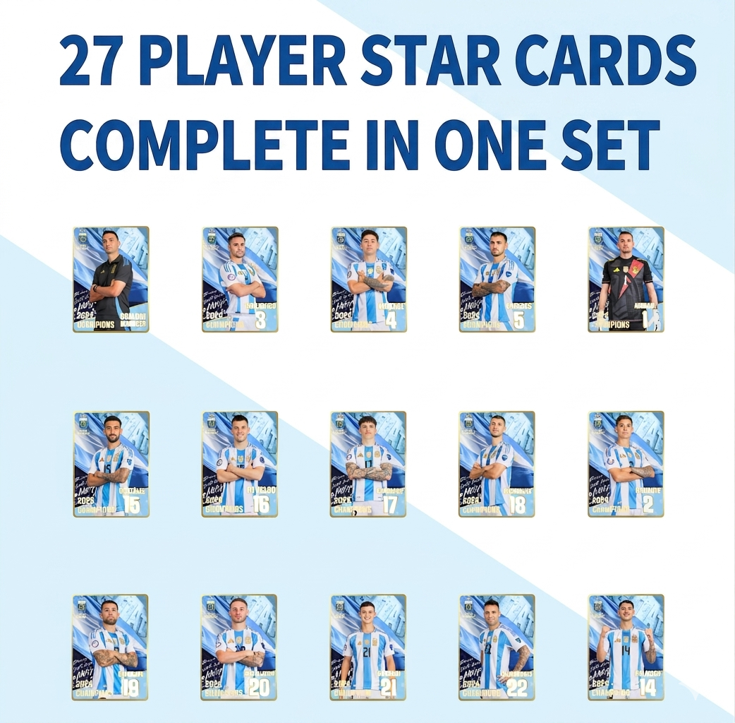 Argentina AFA 2024 Champions Player Card Set